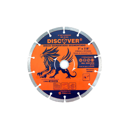 DISCO CONCRETO SEGMNTADO 7 X 7/8  DISCOVER  CÓDIGO JN402
