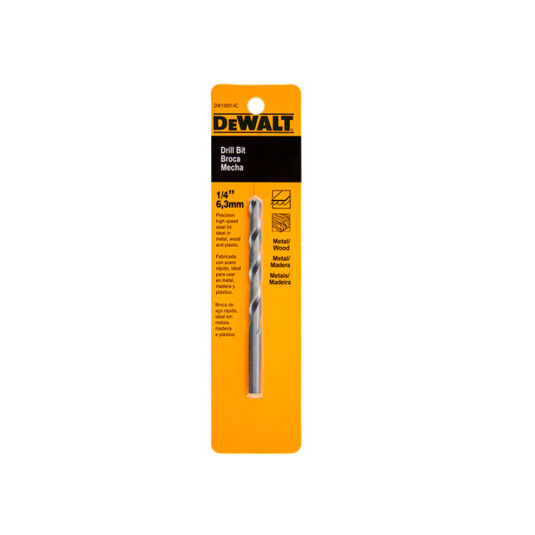 BROCA HSS 1/4 DEWALT   CÓDIGO 1DW130014C