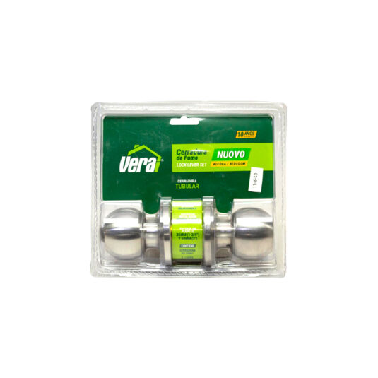 CERRADURA ALCOBA POMO CROMO VERA CÓDIGO 170010